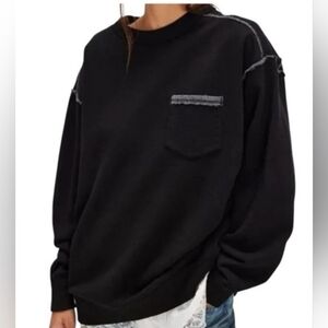 Free People We The Free black Wallace Pullover